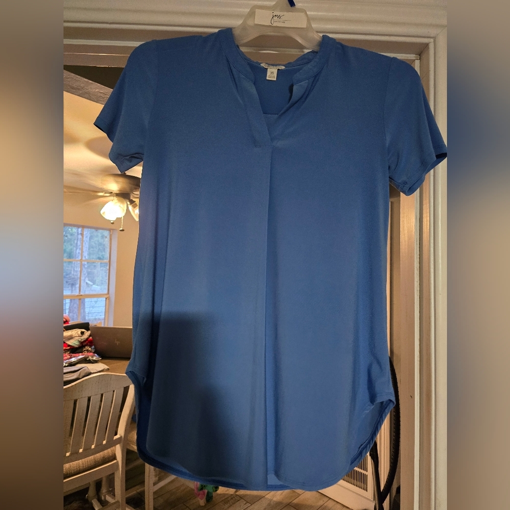 Cato Women's Sky Blue Short Sleeve Top